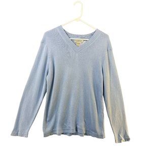 Basic Editions Sky Blue V-Neck Long Sleeve Sweater NWOT Women's Size XL